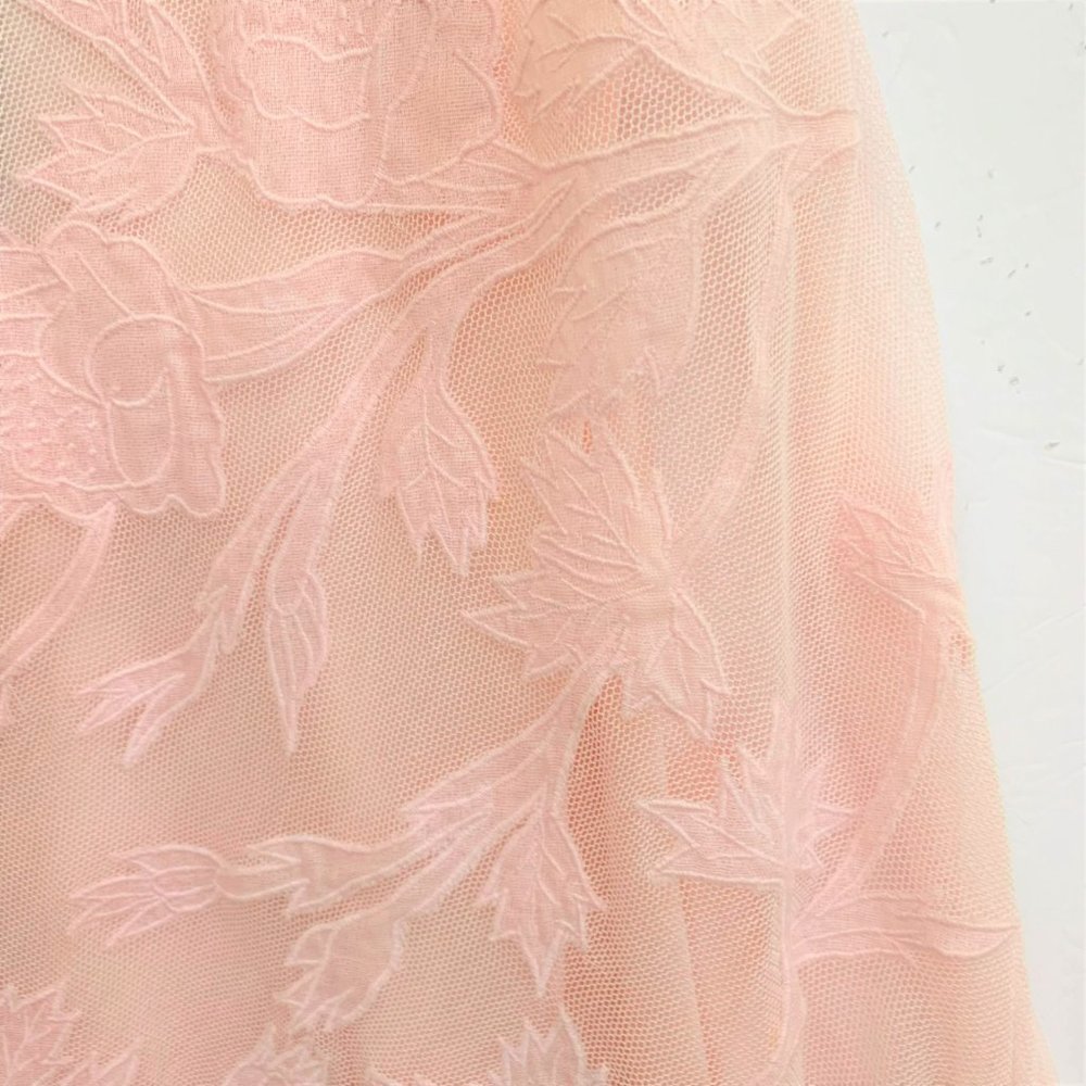 Lauren Ralph Lauren Embroidered Tulle Formal Evening Prom Maxi Dress - Picture 4 of 10
